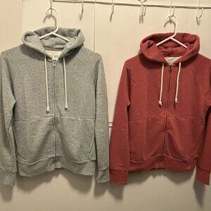 Muji Women Cotton Terry Zipped Hoodie - Two Items